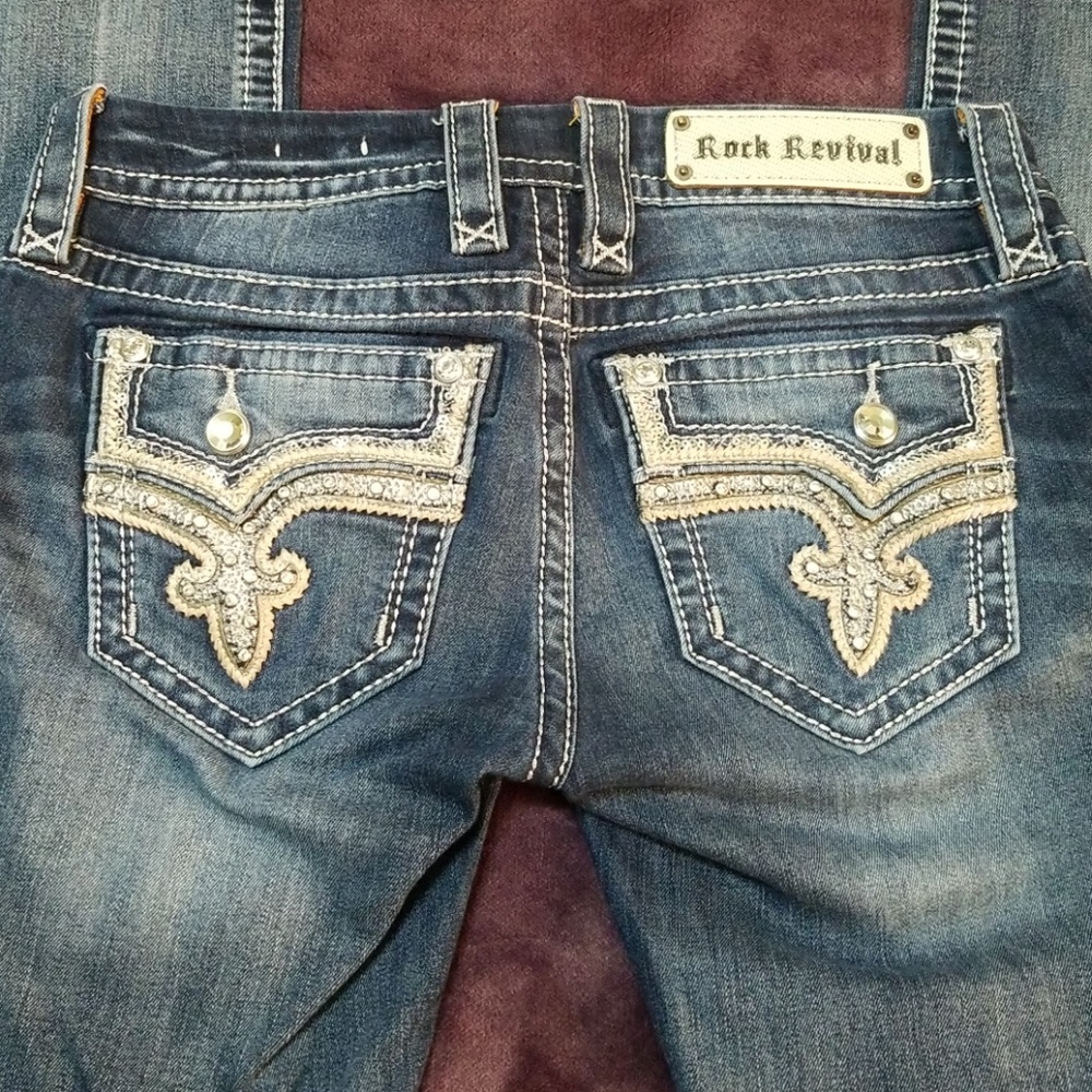 Womens Rock Revival Betty Straight Jeans SIZE 26